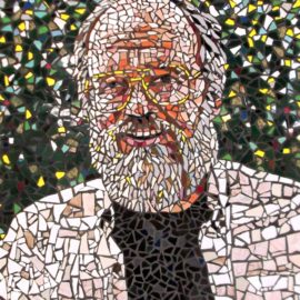 Ceramic Tile Mosaic Portrait by Artist Bonnie Lee Turner