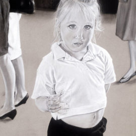 Cute Girl Candid Portrait by Artist Bonnie Lee Turner
