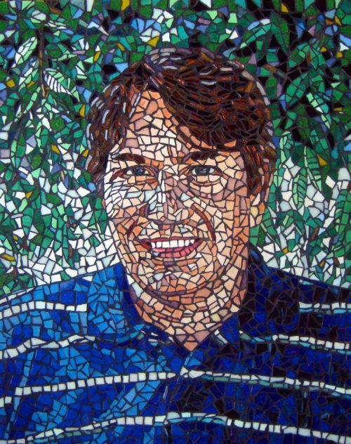 Mosaic Portrait, 18″ x 24″, Glass Tile, by Artist Bonnie Lee Turner