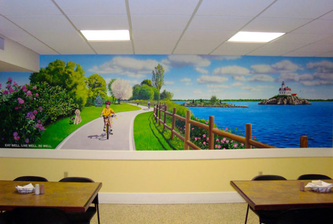 East Bay Bike Path Mural by Artists Bonnie Lee Turner and Charles C. Clear III