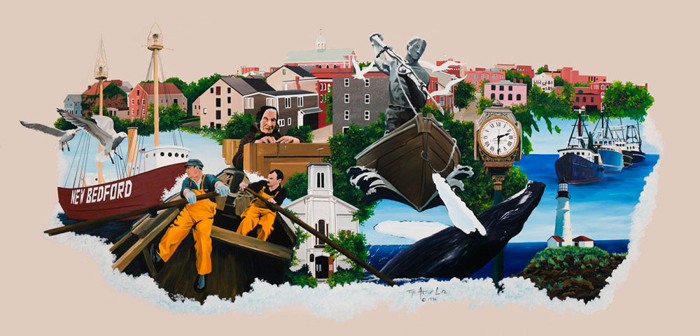 New Bedford Montage Mural by Bonnie Lee Turner and Charles C. Clear III