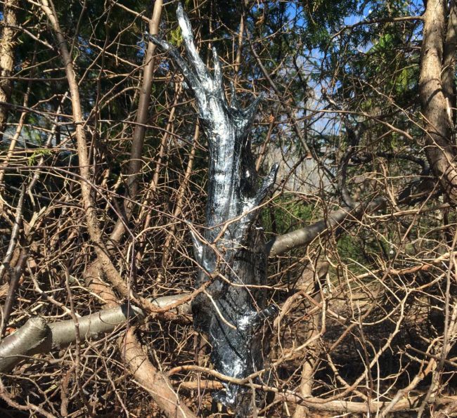 Hybrid mixed media environmental art installation