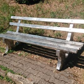 Park Bench #47, 52" x 17.5" x 18", Re-purposed Park Bench, Permanent Installation, ARTPark Horb, Horb Am Neckar, Germany